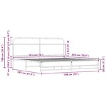 vidaXL Cadre de lit en métal sans matelas chêne sonoma 193x203 cm