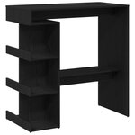 Table de bar en chêne noir avec rangement  100x50x101 5 cm