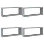 vidaXL Étagères murales cube 4 Pièces Sonoma gris 60x15x23 cm Bois