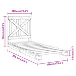 vidaXL Cadre de lit sans matelas avec tête de lit 100x200 cm