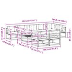 vidaXL Ensemble de canapés d'extérieur 9 pc Blanc et Beige Polyester