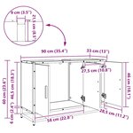 vidaXL Meuble de Lavabo de Salle de Bain avec étagère chêne artisanal