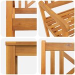 vidaXL Ensemble de salle à manger pour jardin 3 Pièces Marron