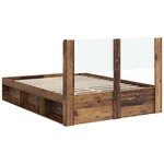 vidaXL Cadre de lit avec rangement et tête de lit Bois ancien