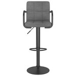 vidaXL Tabourets de bar lot de 2 gris clair tissu
