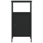 vidaXL Tables de chevet 2 Pièces noir 41x31x80 cm bois d’ingénierie