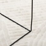 vidaXL Tapis IZA poils courts style scandinave crème Ø 120 cm
