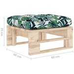 vidaXL Pouf palette de jardin bois de pin imprégné
