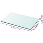 vidaXL Panneau d’étagère Verre transparent 30 x 15 cm