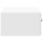 vidaXL Cabinet de chevet mural Blanc brillant 49 x 34 5 x 20 cm
