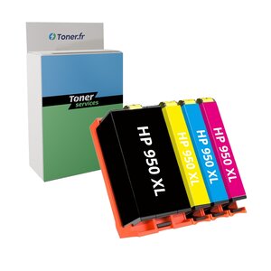 Compatible HP 950XL/951XL Pack 4 Cartouches Noir et couleurs (C2P43AE)