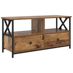 vidaXL Meuble TV avec tiroir Bois Ancien 90 x 33 x 45 cm