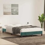 vidaXL Cadre de lit sans matelas vert foncé 120x210 cm velours