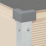 vidaXL Jardinière Ivoire 100 x 45 x 90 cm Acier galvanisé