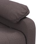 vidaXL Fauteuil de massage Marron foncé Tissu