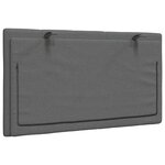 vidaXL Coussin de tête de lit Hanko gris foncé 80 cm tissu