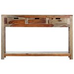 vidaXL Table console avec 3 tiroirs 120x30x75 cm Bois massif