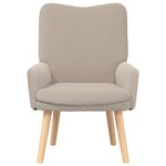 Fauteuil Relaxant vidaXL Gris Clair en Tissu Laineux
