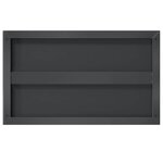vidaXL Étagères murales 2 Pièces 75x30x3 cm noir acier inoxydable