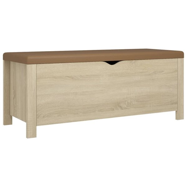 vidaXL Boîte de rangement coussin Chêne sonoma 105x40x45 cm Aggloméré