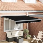 vidaXL Auvent Noir 350 x 250 x 165 cm Polyester et Aluminium