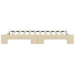 vidaXL Lit de jour avec lit gigogne crème 90x200 cm tissu