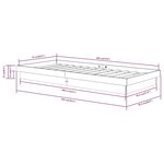 vidaXL Cadre de lit sans matelas noir bois massif