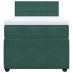 vidaXL Sommier à lattes de lit avec matelas Vert foncé 90x200 cm