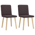 vidaXL Chaises à manger lot de 2 marron foncé tissu