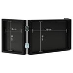 vidaXL Cadre photo dépliable Noir 28x18 cm+2x(13x18 cm)