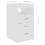 vidaXL Bureau Blanc 140x50x76 cm Bois d’ingénierie