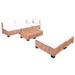 vidaXL Ensemble de canapés 18 Pièces Rotin naturel