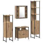 vidaXL Ensemble de Meubles de Salle de Bain 4 Pièces chêne artisanal