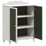 vidaXL Armoire tableau noir avec étagère Blanc Bois d'ingénierie