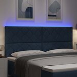 vidaXL Tête de lit LED Bleu 200 cm tissu