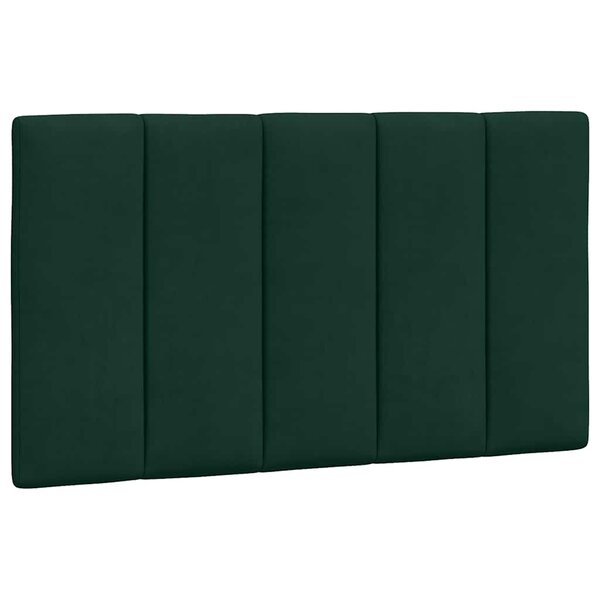 vidaXL Coussin de tête de lit Hanko vert foncé 80 cm velours