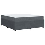 vidaXL Cadre de lit avec matelas Gris foncé 180 x 200 cm Velours