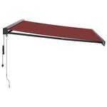 vidaXL Auvent rétractable automatique bordeaux 400x300 cm