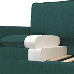 vidaXL Canapé Vert foncé 196 x 81 x 87 5 cm Tissu