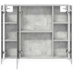 vidaXL Armoire Miroir de Salle de Bain Gris béton 83 5 x 15 5 x 70 cm