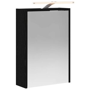 vidaXL Armoire Miroir de Salle de Bain Chêne noir 43 x 16 x 62.5 cm