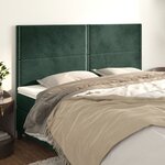vidaXL Têtes de lit 4 Pièces Vert foncé 90x5x78/88 cm Velours