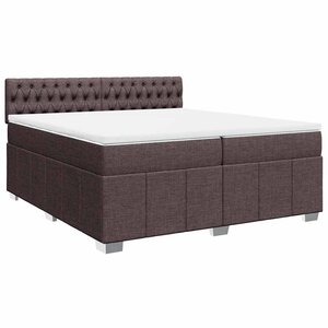vidaXL Sommier à lattes de lit avec matelas Marron foncé 200x200 cm