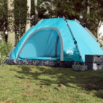 vidaXL Tente de camping 5 personnes bleu libération rapide