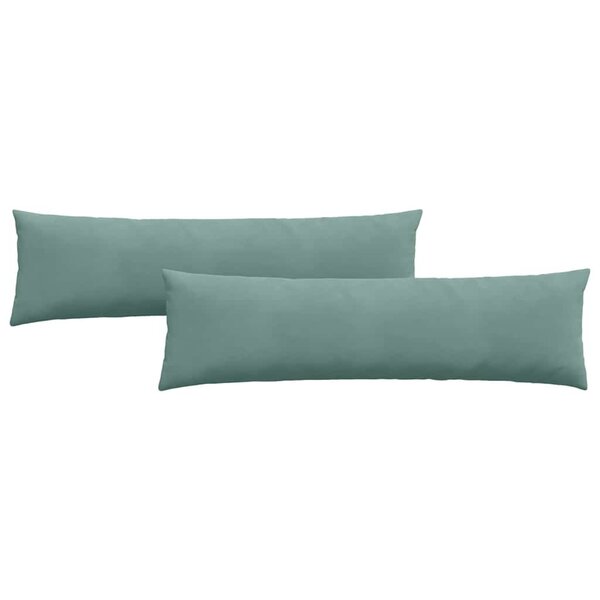 vidaXL Coussins de canapé 2 Pièces Vert Mer 145 x 40 cm