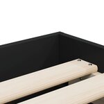 vidaXL Cadre de lit avec tiroirs noir 75x190 cm bois d'ingénierie
