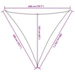 vidaXL Voile d'ombrage anthracite 2x2x2 m 100   polyester oxford