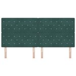 vidaXL Tête de lit en velours vert foncé de avec des boutons en cristal 200 cm