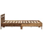 vidaXL Cadre de lit Bois ancien 140 x 190 cm Bois d'ingénierie