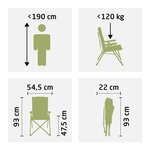 Travellife Fauteuil de relaxation Barletta Cross bleu
